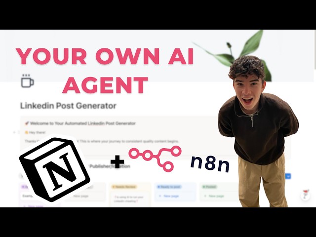How to generate Linkedin Posts with n8n + Notion that actually sound like you (Free Template)