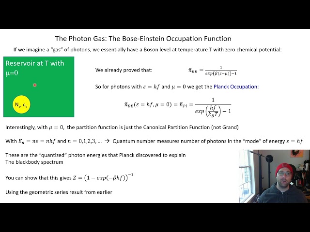 Mini Lesson 15: Statistical Mechanics of the Photon Gas