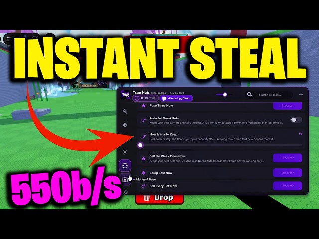 OP Steal An Egg Script NO KEY 🥚 Instant Steal Egg, Find High Value Eggs Auto Farm God Mode Teleport