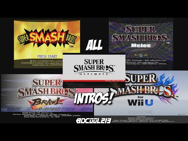 All Super Smash Bros Intros - From 64 to Ultimate (64, Melee, Brawl, Wii U, Ultimate)