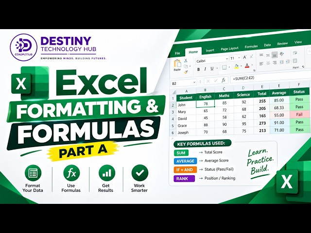 Excel Formatting and Formulas for Beginners | Part A
