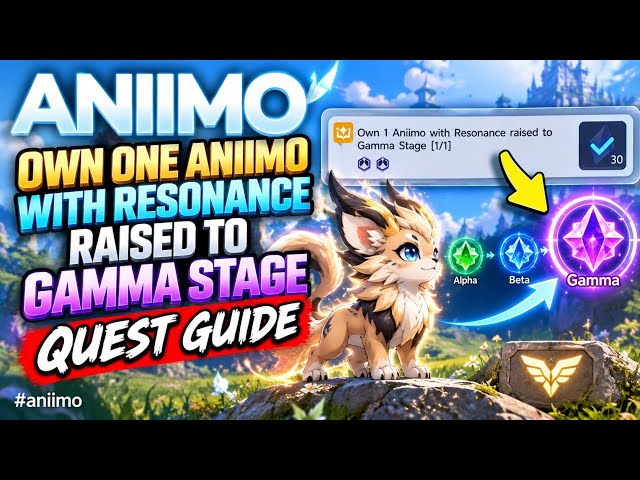 ANIIMO OWN ONE AMIINO WITH RESONANCE RAISED TO GAMMA STAGE QUEST GUIDE #aniimo