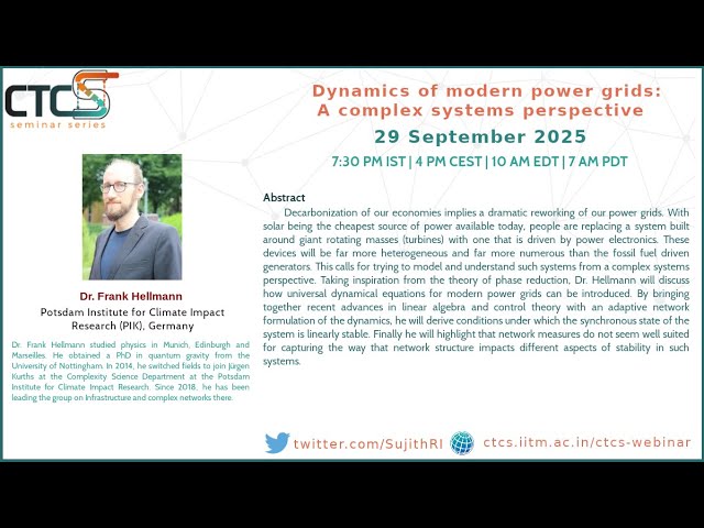 Dynamics of modern power grids - A complex systems perspective