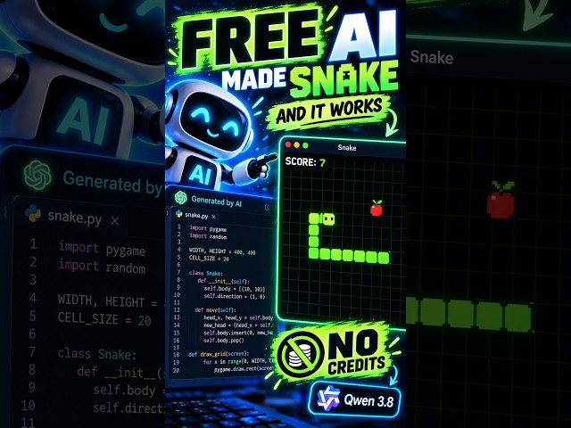 FREE AI Made Snake Game — And It Actually Works