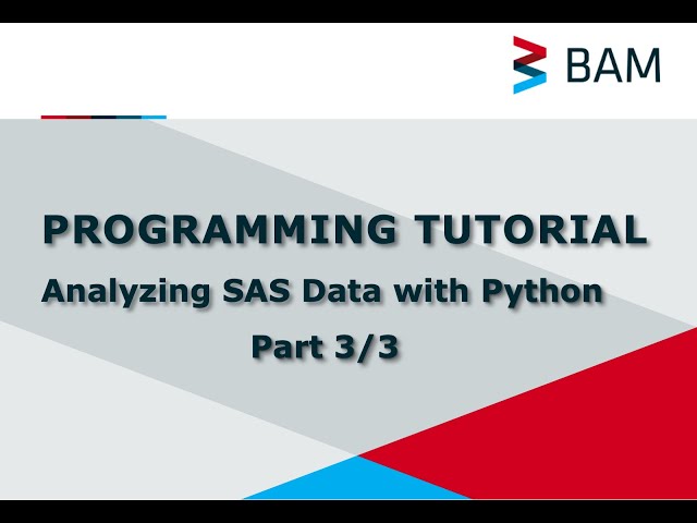 Python Programming Tutorial for SAS Data Analysis 3/3