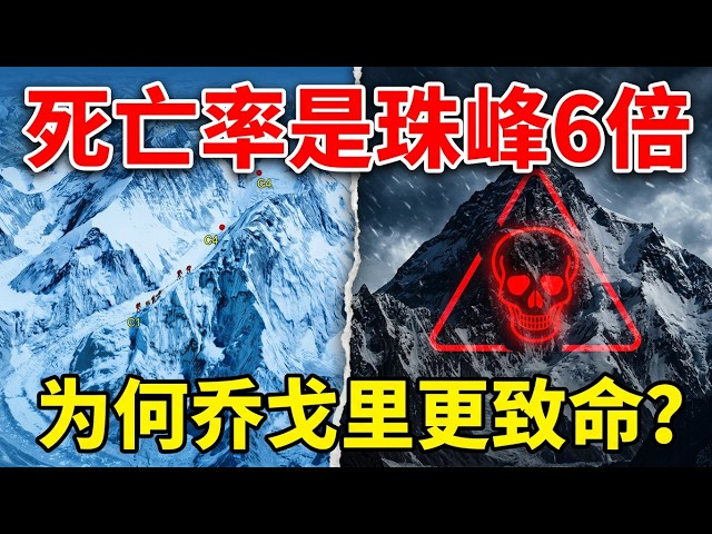 死亡率是珠峰的整整6倍！世界第二高峰乔戈里峰，为何连顶级登山家都闻风丧胆？ #地理科普 #乔戈里峰 #K2 #珠穆朗玛峰 #地图