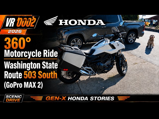 360° VR Motorcycle Ride | Washington State Route 503 South (GoPro MAX 2 8K)