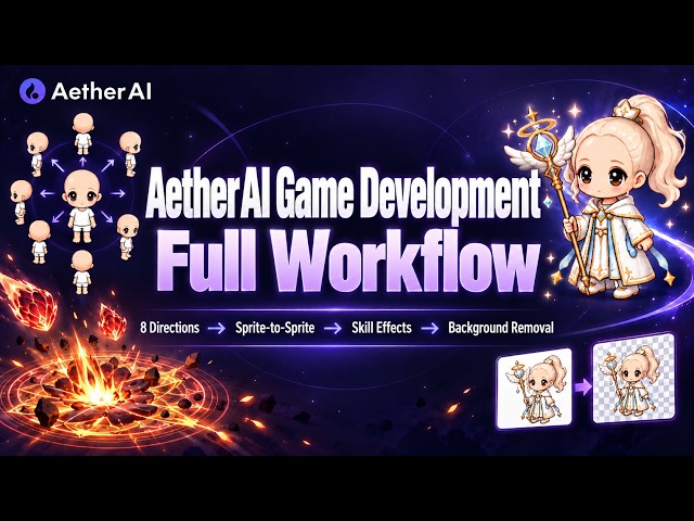 AetherAI Full Game Development Workflow | Sprites, Animation & VFX