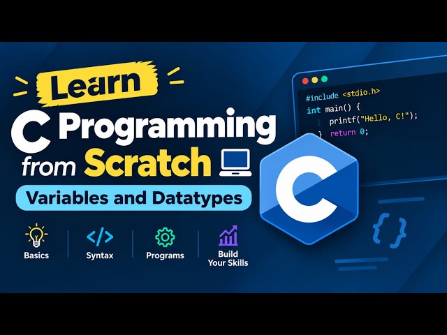 C Programming for Beginners 💻 | Variables & Data Types Explained from Scratch 🚀