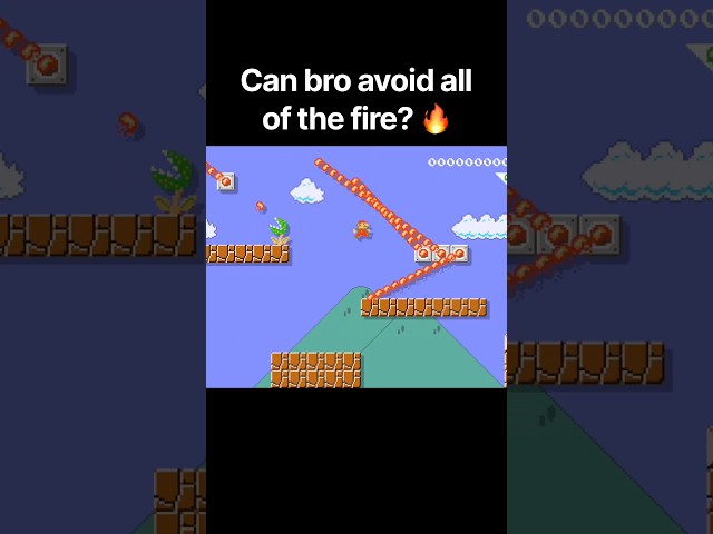 Can Mario Avoid All Of The Fire In Mario Maker 2 #mario #shorts #memes
