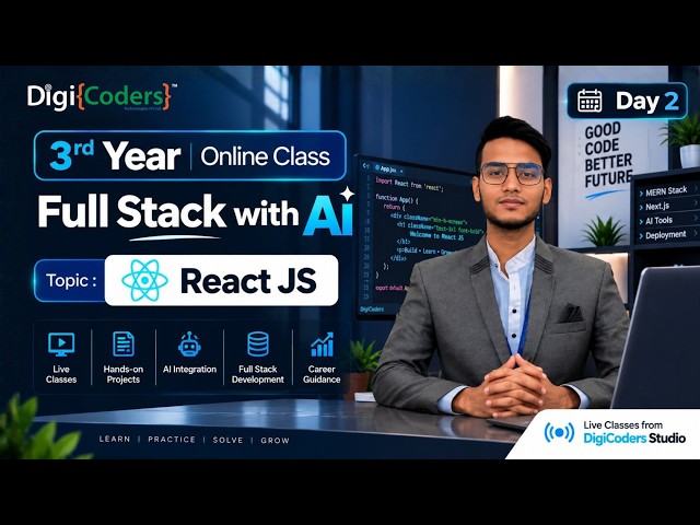 🚀 Full Stack Development Batch with AI | Day-2 | Final Year | DigiCoders Technologies #placement #ai