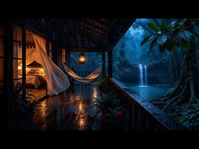 Rain Sounds in the Cozy Forest Cabin🌲| Soft Rain Ambience for Deep Sleep, Relaxation & Stress Relief