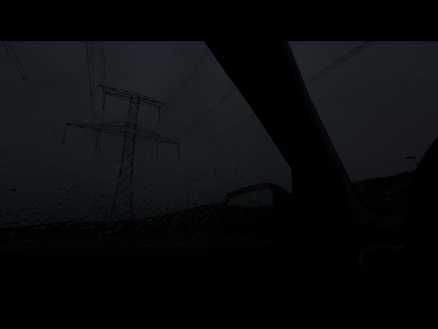 Thunderstorm & Rain from Inside the Car | Nostalgic Field | 3 HOURS