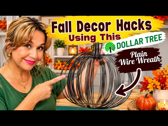 Dollar Tree Wire Wreath Fall DIY Decorating Hacks! So EASY anyone can do!