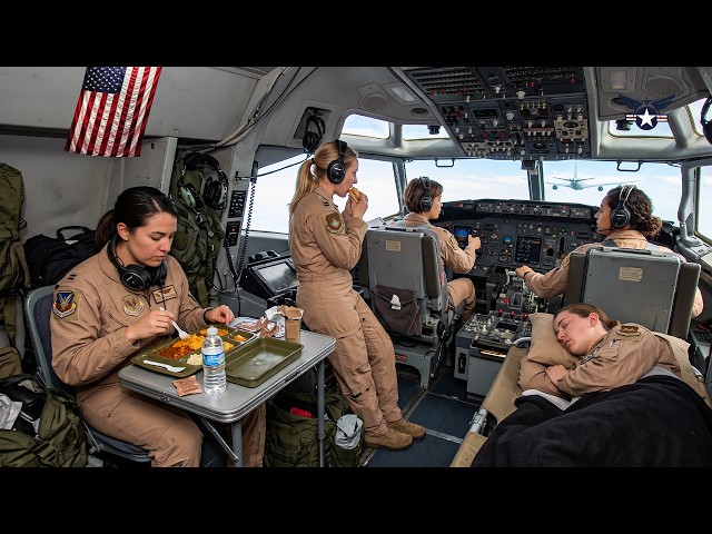 How US Female KC-135 Pilot SLEEPS, Eat Sets Record with 72-Hour Endurance Mission!