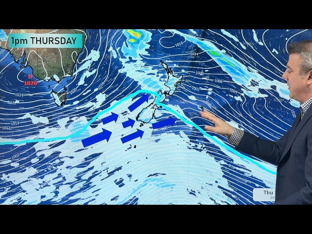 NZ: More severe gales & another cold change coming, but warm westerlies in the mix too