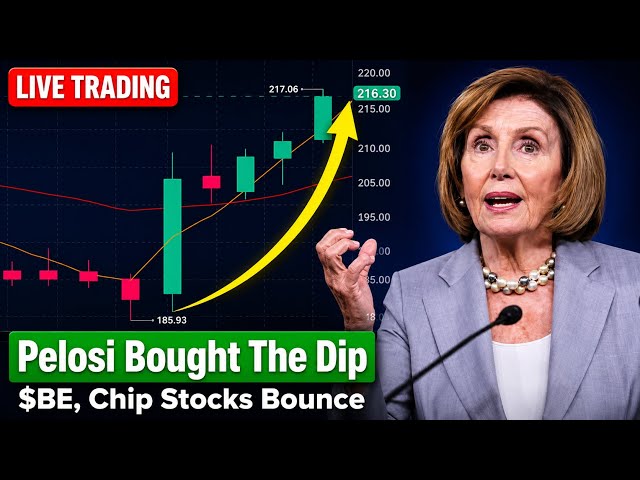 Bloom Energy Surged, Nancy Pelosi Bought Stocks 📈 Live Trading Stock Market Today | $NVDA Earnings 
