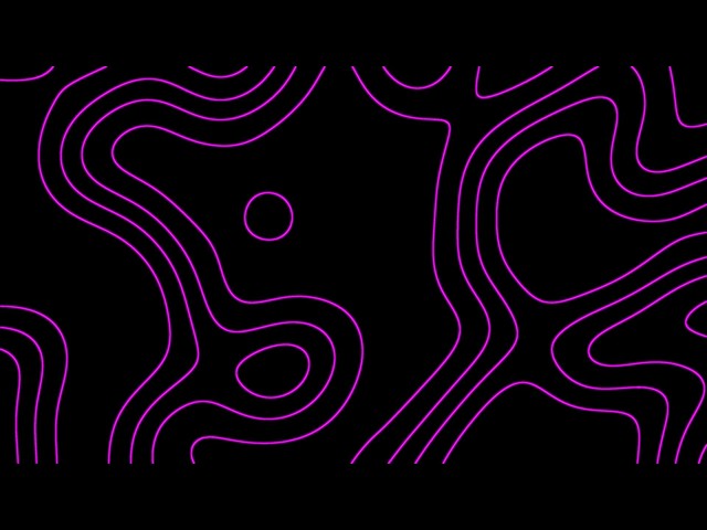 MorphField 4K - Neon Magenta Topographic Lines on Black Background 4K (2 Hours) • No Audio