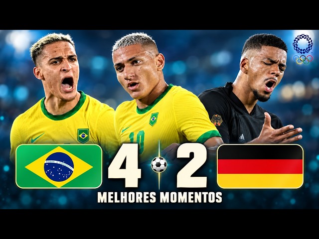 O BRASIL DESTRUIU A ALEMANHA! 🤯🇧🇷 Richarlison faz HAT-TRICK em um jogaço de 6 gols | Tóquio 2020