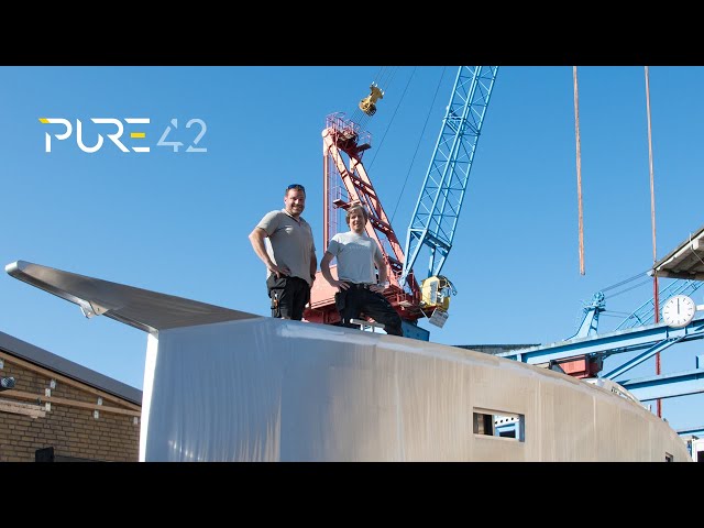 Milestone at our shipyard – Pure 42 hull arrived