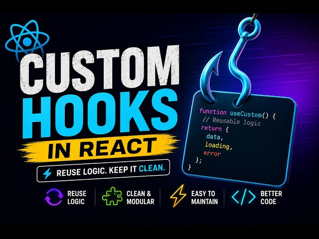 Custom Hooks in React 🔥 | Reusable Logic Explained | Kumar Effect