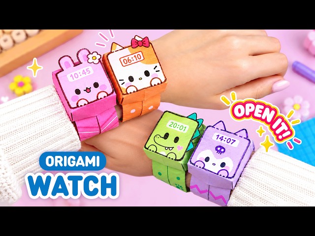 Origami Paper Watch with Secret box | How to make Sanrio Paper watch