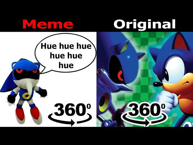 Metal Sonic Hue hue hue Original vs Meme 360º