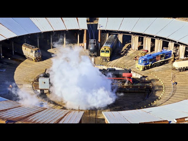 VR R766 On The Junee Turntable Pt1 - Picnic Train South Tour 2025