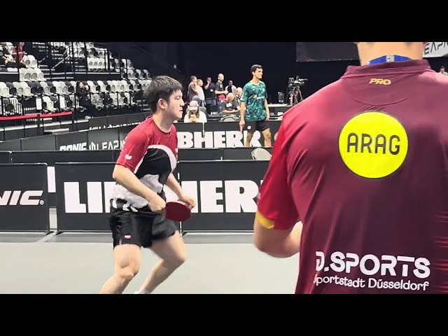 FAN ZHENDONG close to the Chinese superstar, see him preparing for the matches at German Cup