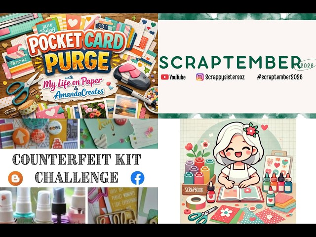Pocketcard Purge with @amandacreates1980 #scraptember2026 Counterfeit Kit Challenge #pocketcards