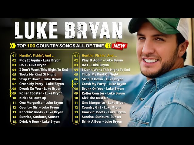 Luke Bryan Greatest Hits Full Album - Best Songs Of Luke Bryan  Playlist 2025