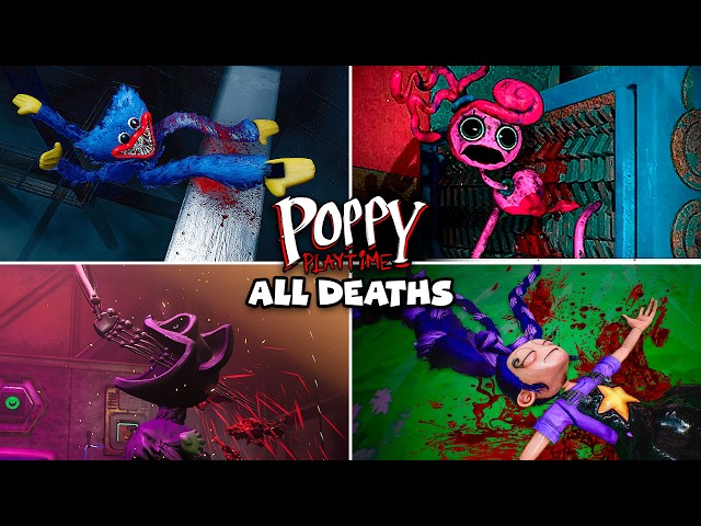 All Bosses Deaths Comparison - Poppy Playtime: Chapter 1-5