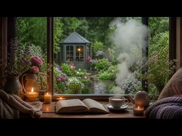 432 Hz | Rainy & Refreshing Garden | 3 Hours Mental Focus for Study & Work | Healing & Inner Peace