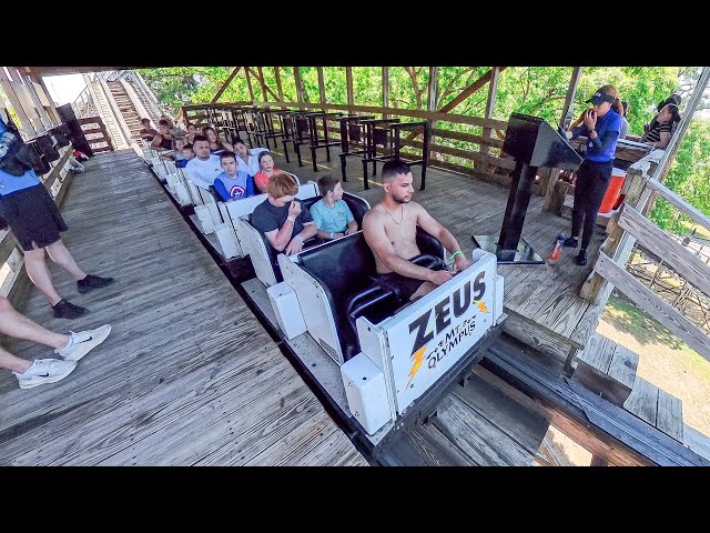 ZEUS Front Row POV - Mt. Olympus Theme Park Wisconsin Dells