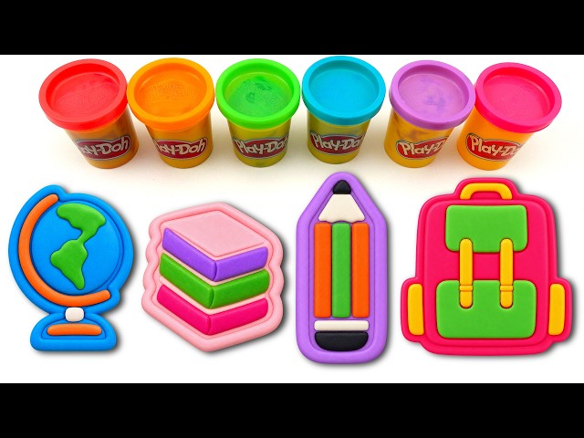 Learn Colors and Make School Supplies with Play-Doh | Preschool Toddler Learning Video