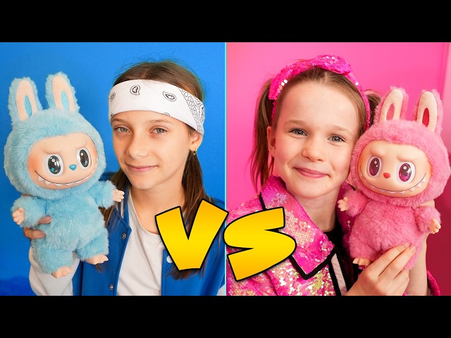 Building a Magic Home for Labubu | Pink vs Blue DIY Craft Challenge & More Adventures