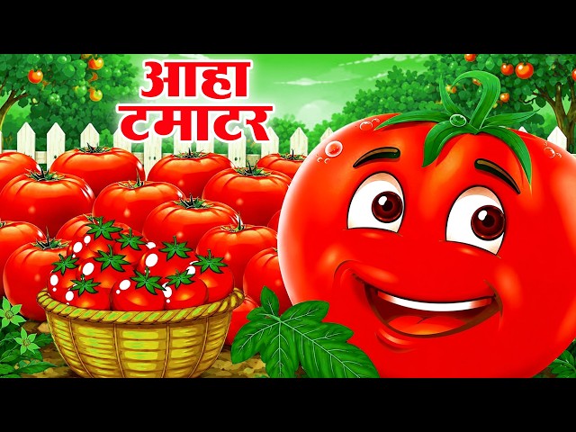Aaha Tamatar Bada Mazedar | Oh! Tomato Is So Fun | Hindi Kids Rhymes | Nursery Rhymes - #Cartoon