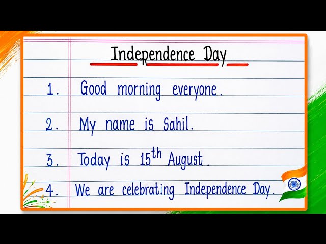 🏆 10 Lines Speech On Independence Day 2026 🇮🇳 | 15 August Speech In English | Easy School Speech
