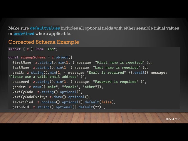 Fixing onSubmit Not Triggering Due to zod Schema Mismatch in React Hook Form