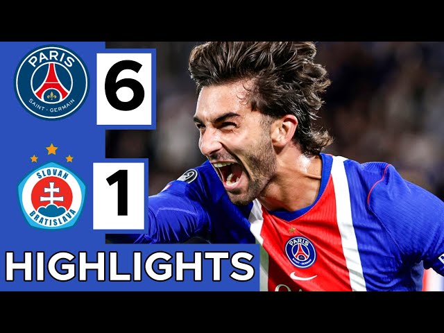 🔵PSG vs Slovan Bratislava (6-1) Extended HIGHLIGHTS | UEFA Champions League