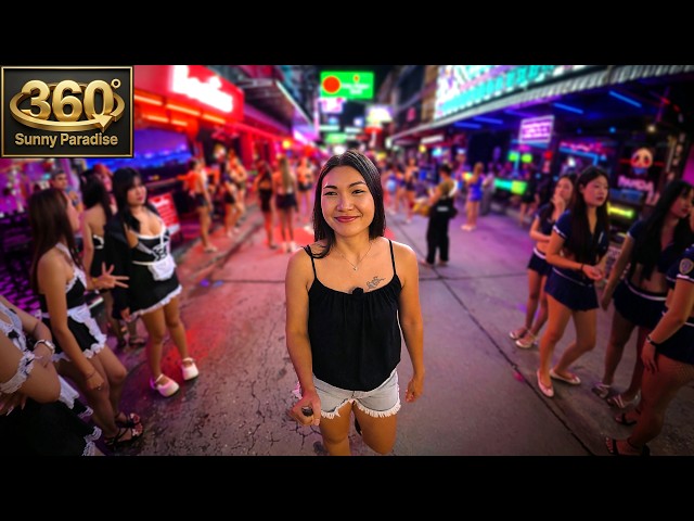 [8K 360° VR] Exploring Pattaya Nightlife: From Neon Ferris Wheel to Soi 6