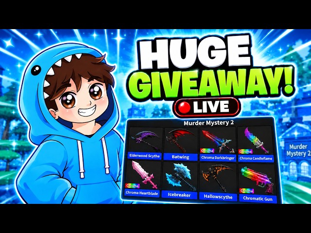 🔴MM2 GIVEAWAY LIVE!🔴 Get Your Free GODLYS! 🎁 #roblox #mm2 #giveaway