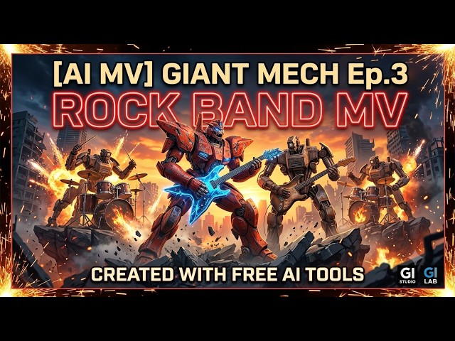 [AI MV] Giant Mech Ep.3 - "Titan's Hand" (Rock MV with Free AI)