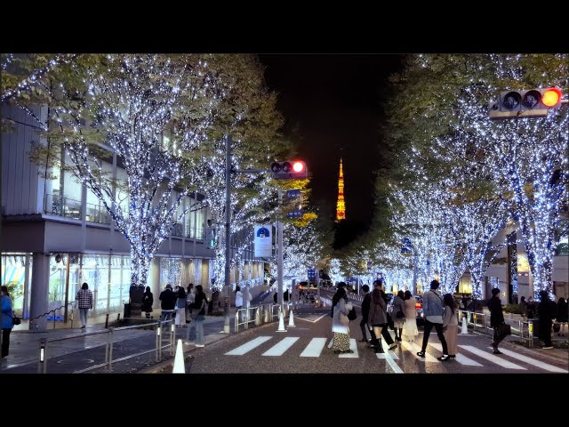 【4K HDR】TOKYO Illumination～Roppongi Keyakizaka Street and Tokyo Midtown. Tokyo Tower as an extra.～