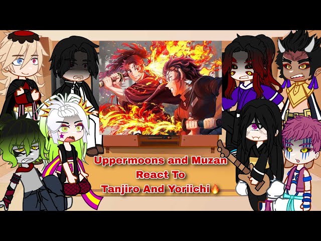 ☀️🔥🗡️Upper Moons And Muzan React to Tanjiro and Yoriichi! | Part-1/? | Gacha React🇺🇸