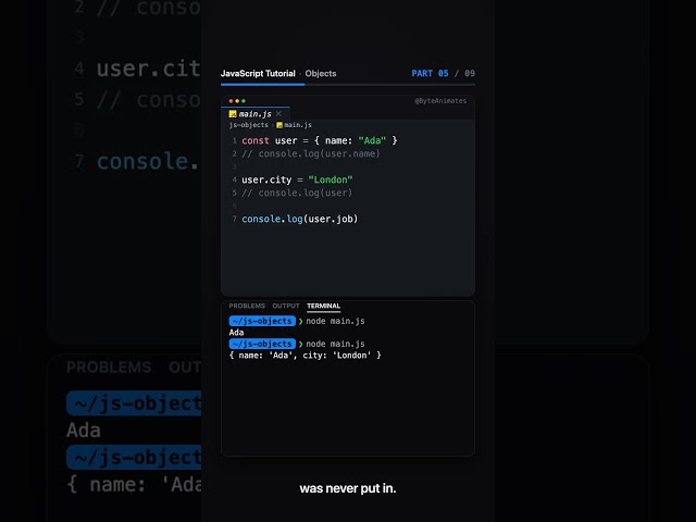 JavaScript Tutorial, Part 5: Objects.