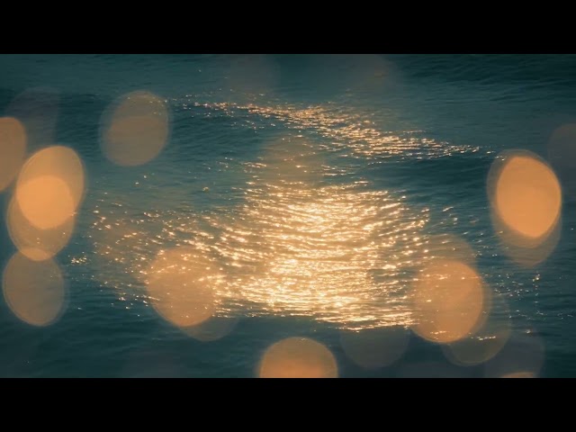 Golden Sunlight Ocean Waves Bokeh Seamless Loop 4K No Copyright