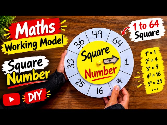 Math Squares Working Model | Math’s Square TLM Project 
