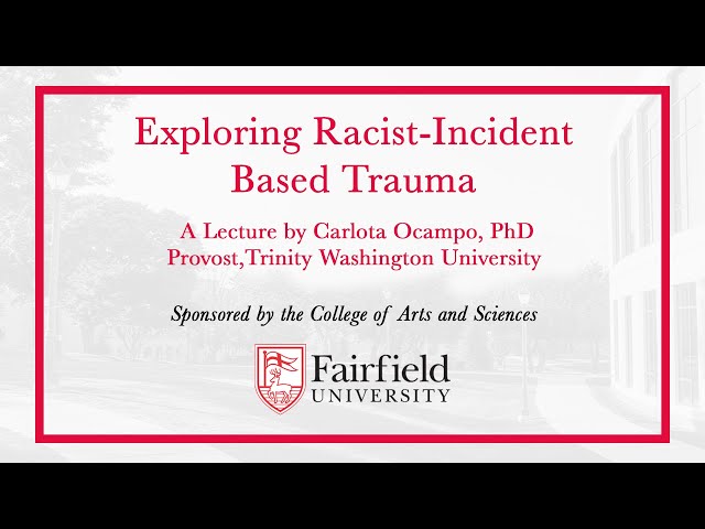 Exploring Racist Incident Based Trauma with Dr. Carlota Ocampo.