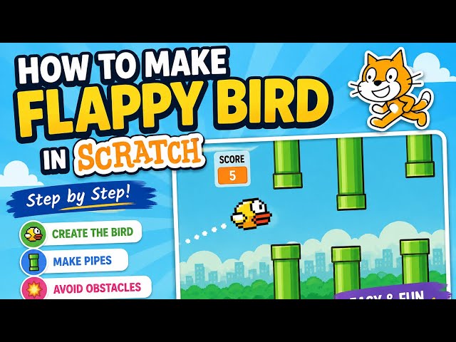 🐦 How to Make Flappy Bird in Scratch | Coding Tutorial for Kids
